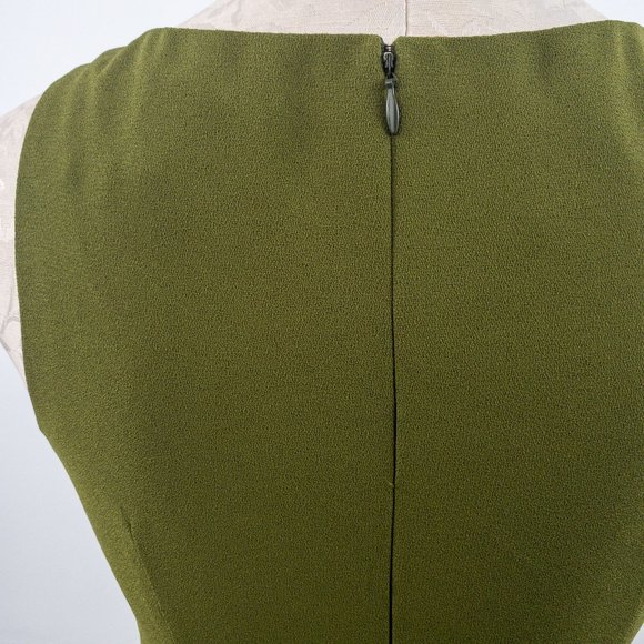Nicole Miller M Vintage 90s Crepe Mini Dress Green - Picture 7 of 9